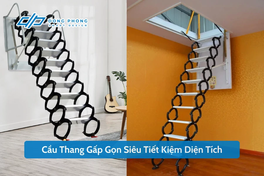 33+ Cầu Thang Gấp Gọn Siêu Tiết Kiệm Diện Tích Cho Nhà Nhỏ